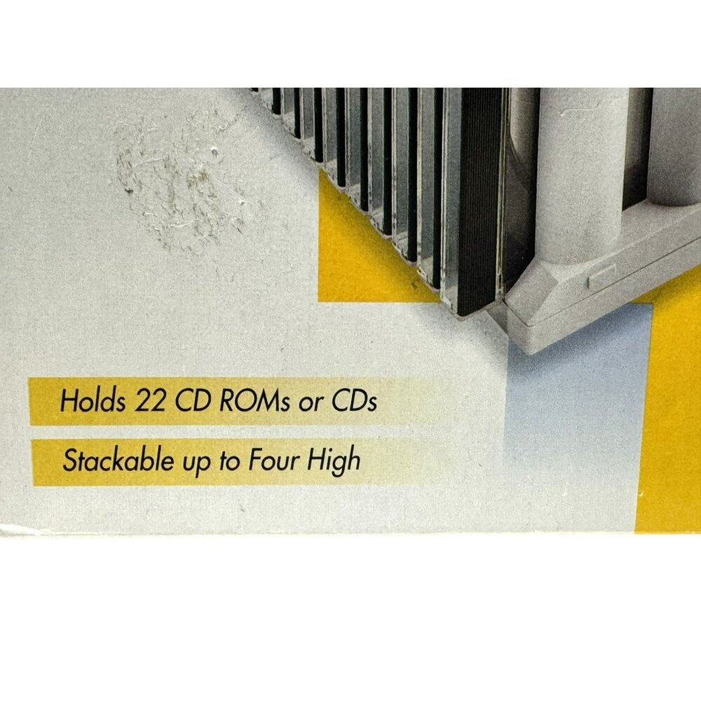 Fellowes Computerware Vintage CD Rack Holds 22 CDs Stackable Easy Snap Asembly - Picture 3 of 6